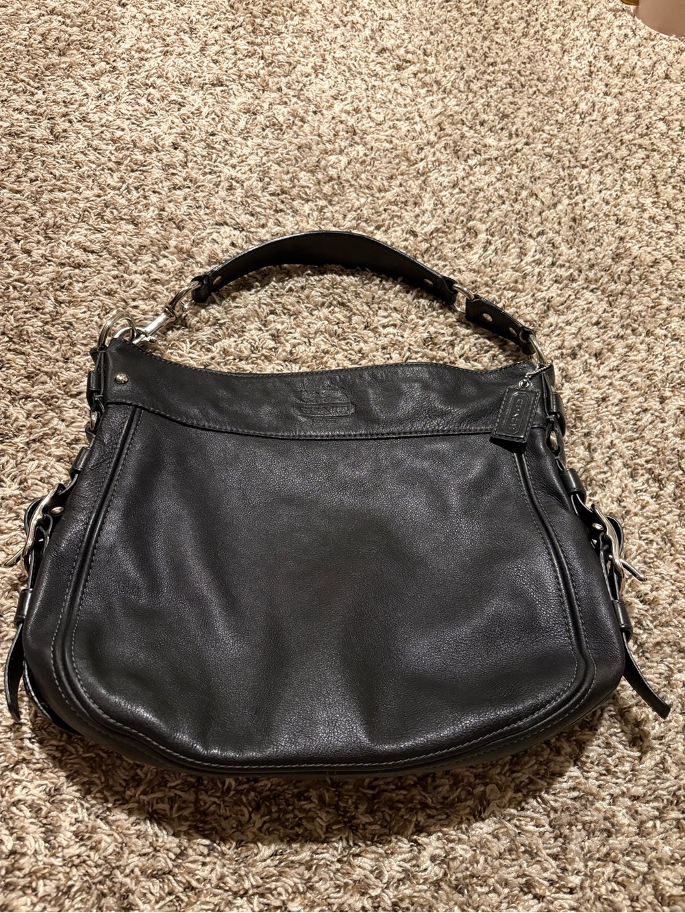 Coach Zoe hobo shoulder bag 2009 - black/silver